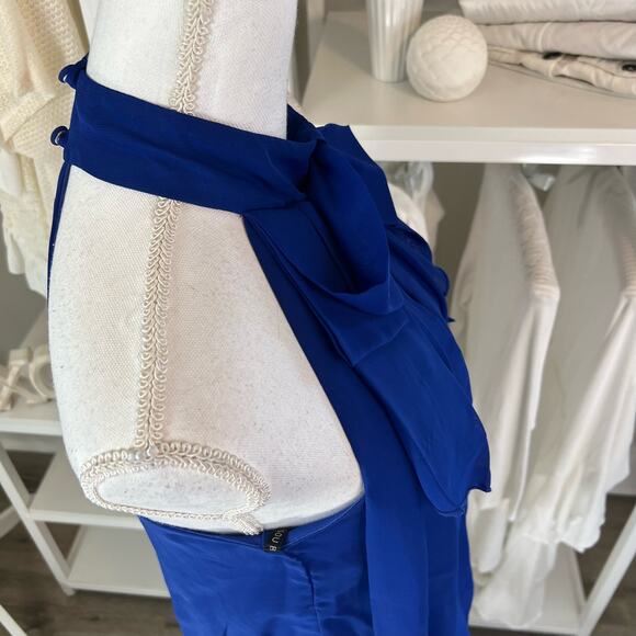 Bisou Bisou women's size 2 Electric blue Halter Dress high neck. fun unique 1124 - Picture 7 of 14